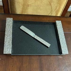 Michael Aram Black Marble Cheese plate